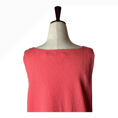 Soft Surroundings Dress Women Medium Pink Textured Knit Scoop Neck Mini Boho