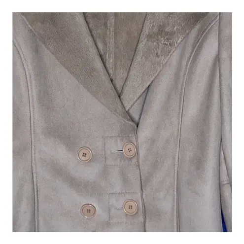 Zendra Petite Brown Suede Coat XL Lightweight Double