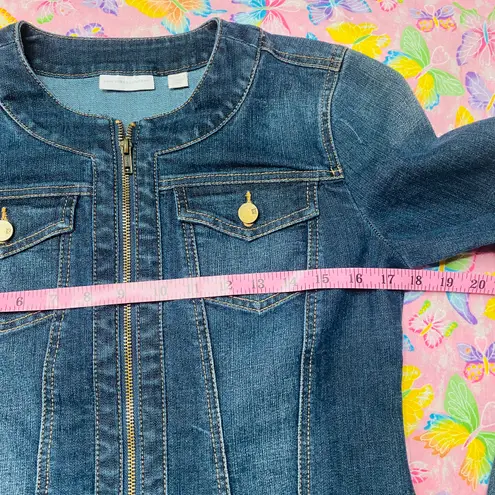 New York & Co. DENIM ZIP UP JACKET SIZE XS 