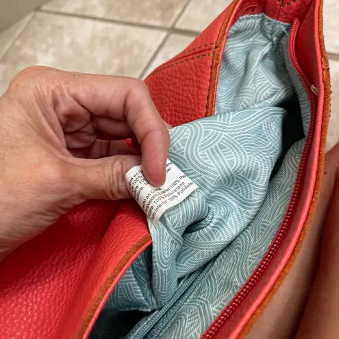 The Sak Coral papaya Leather Shoulder Bag Everyday Casual Purse Stylish Handbag