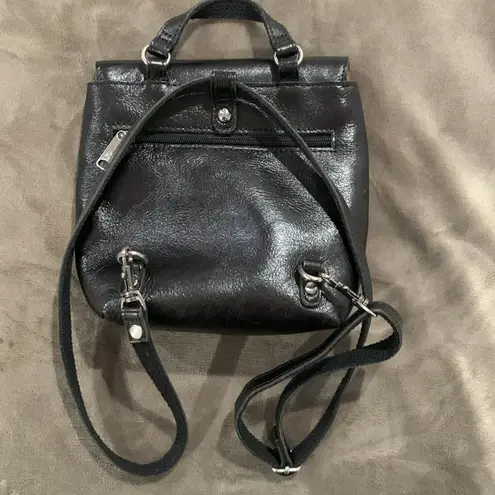 Patricia Nash - Vatoni Convertible Black Leather Backpack