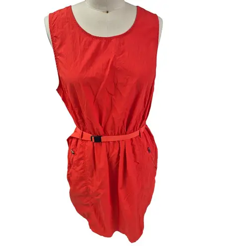 Avia Red/Orange Sport Dress Pockets Adjustable Waist Plus Size 16-18 NWOT