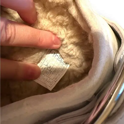 UGG x Opening Ceremony Tasman Off White Leather Faux Fur Platform Mules Sz 8