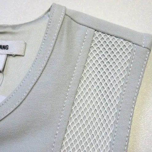 Helmut Lang NWT Compress Twill in Prism Gray Cutout Back Sheath Dress 6 $425