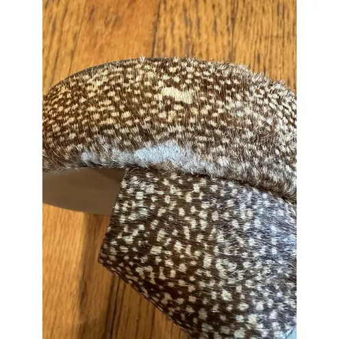 Womens Matisse Struttin Platform Cow Hair Sandals Brown Tan 7 GUC