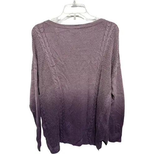 American Eagle  OMBRE Purple SWEATER Knit Light Weight Oversized Size Large