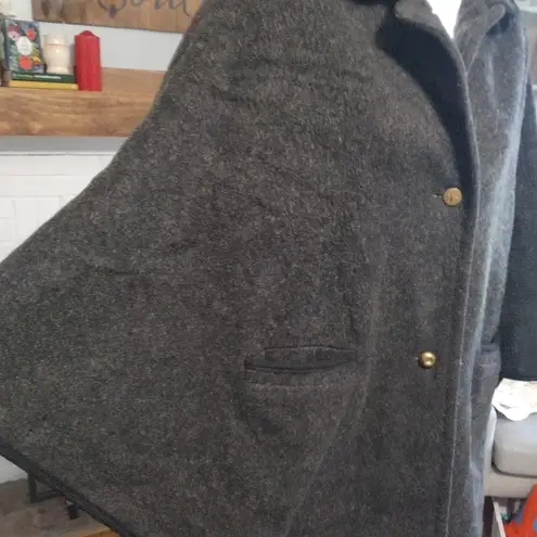 Vintage loden King Gray Wool Cape Coat Size undefined