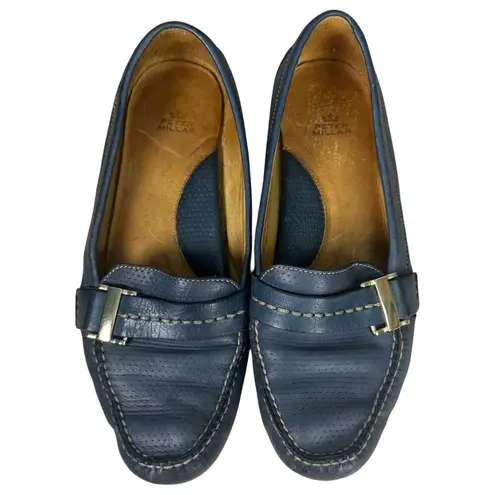 Peter Millar lf14f01 Blue Leather Loafers Flats Women's Size 7.5