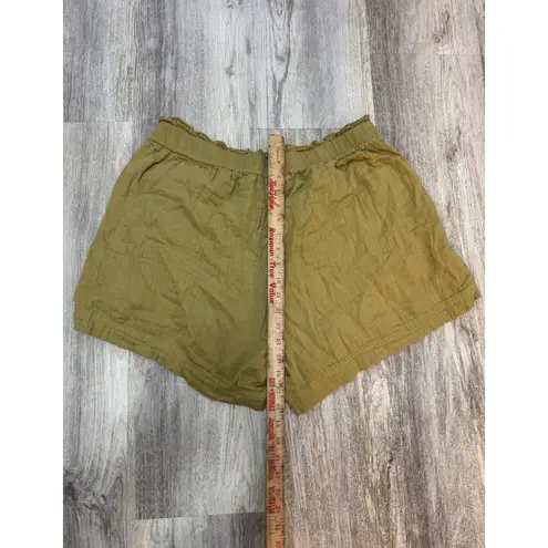 Pact Coastal Organic Cotton Gauzy Shorts Women XL Olive Green