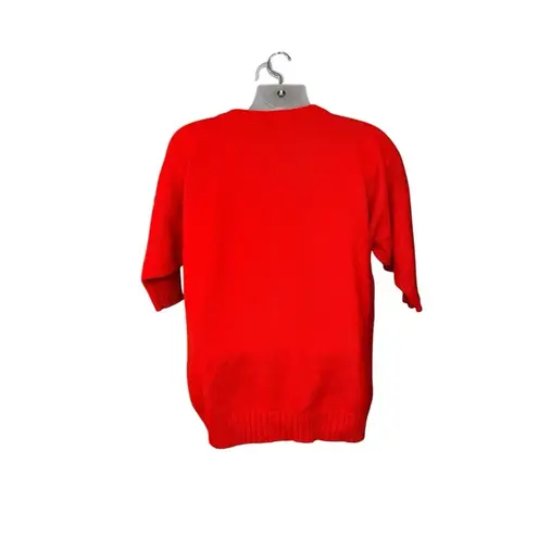 Mardel Vintage Handcrafted Crew Neck Short Sleeve Sweater Size XL/1X Red