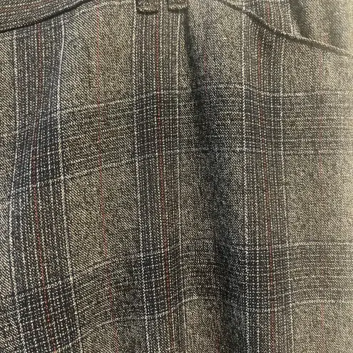 Lane Bryant Plaid Check Dress Pants Women's 16 Regular Grey Gray Stretch Office