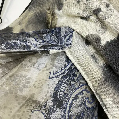 Scandal Italy Sweater Top Long Sleeve Knit Layered Lined Sheer Shirt Pleat Back* Brown Size M