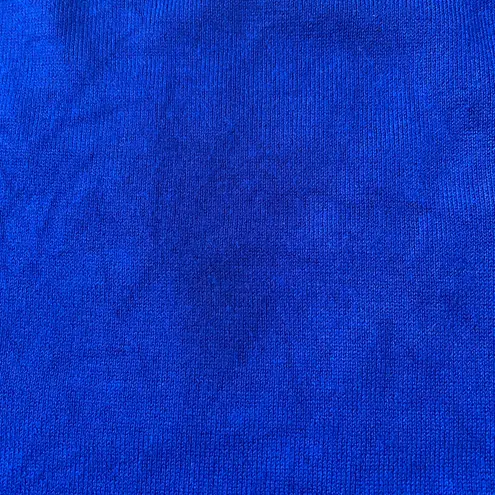 Cable & Gauge Cable & Guage women M scoopneck sweater w/decorative neckline blue