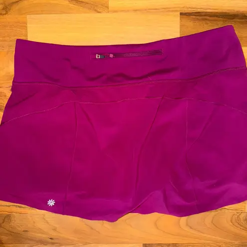 Athleta  Run With It 14in Skort Skirt Shorts Magenta Purple Women's Size L pickle