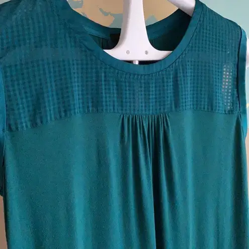 Dark teal sleeveless blouse Size L