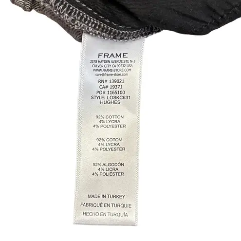 Frame Le One High Rise Waist Crop Skinny Denim Jeans Hughes Acid Wash Grey 2