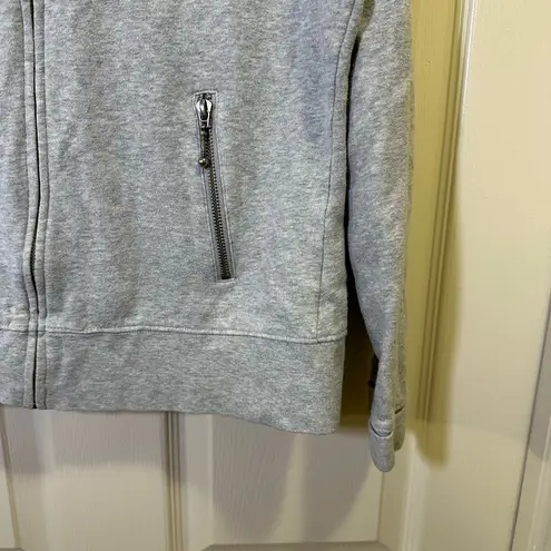 Harley Davidson Full Zip Up Hooded Sweatshirt Sz Medium Gray Rhinestone Pockets