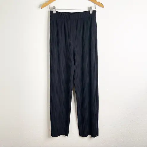 Max Mara Pleated Black Wide Leg High Waisted Pants Size Small