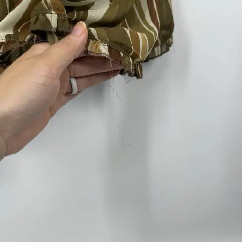 Jonathan Martin Vintage Y2K Johnathan Martin Midi Dress Size 14 Brown Green Abstract Sleeveless