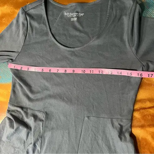 Soft Surroundings Gray Maxi Dress small petite