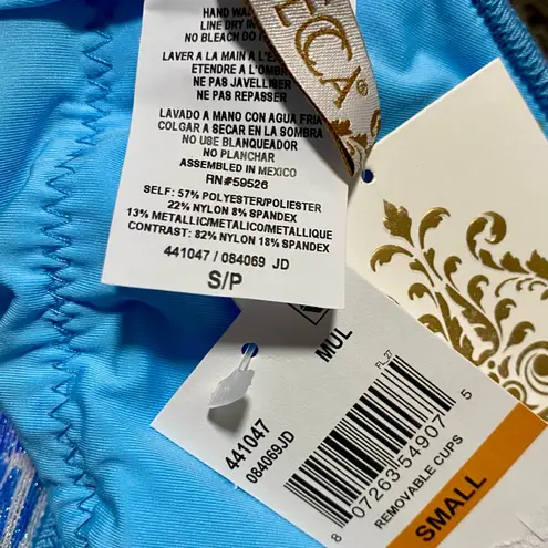 Becca Joshua Tree Plunge One-Piece Swimsuit Size Small NWT Adjustable Tie Back - Image 5