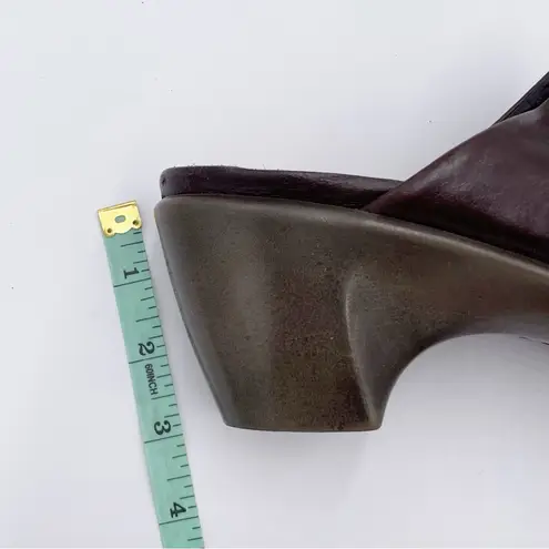 NAOT Eden Dream Leather Mule Clog Deep Brown Purple Women's Size 38 US Size 7