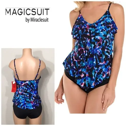 MAGICSUIT ULTRA VIOLET RITA TANKINI TOP. 10. NWT Blue
