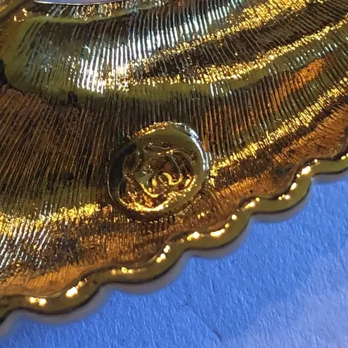 Crystaline Brand Gold Tone CZ Rhinestone Retro Boho Brooch