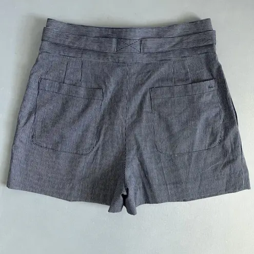 Marc by Marc Jacobs NWT Jamie Stripe Blue Indigo High Waist Cotton Shorts
