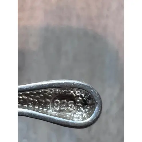 Sterling Silver Cross Pendant Modern Rounded Sculptural Necklace Charm 925 "C"