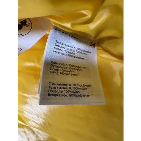 Save The Duck Luma Hooded Puffer Yellow/Black Unisex Jacket XL D3790U