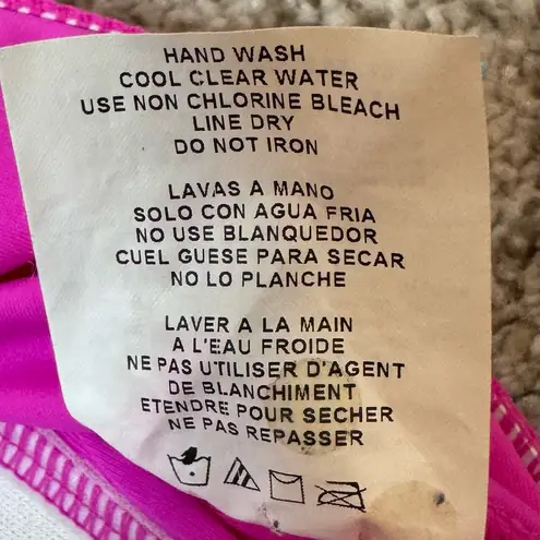 Beach Betty Pink Swimdress L Twist Front Ruched Ruffle Hem One Piece Resort Size L