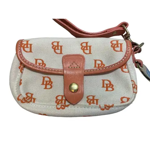 Dooney & Bourke  Wristlet Orange Rust Wallet Signature Logo Cream Strap - Image 52