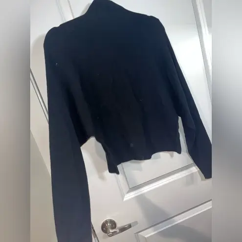 Free Press Clothing Bat Winged Clinging Ribbed Black TurtleNeck Sweater Size S