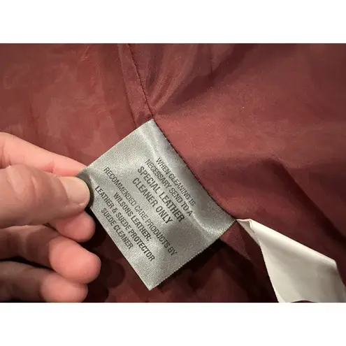 Wilson's Leather Red Suede Blazer Coat Buttons Women's Large L