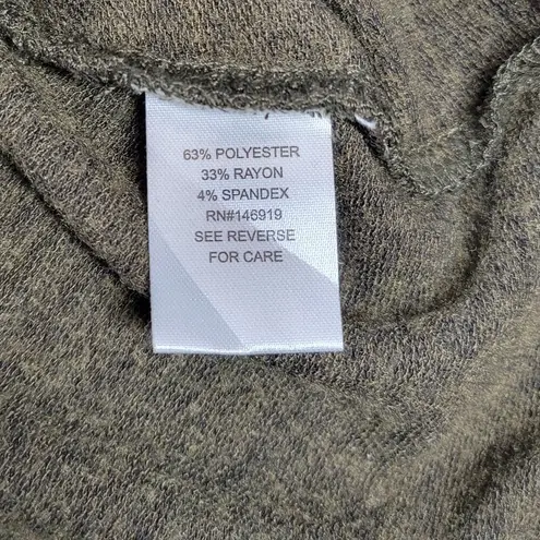 Cloud Chaser Sweater Dress Womens 2X Brown Olive Seamed A-line Pull On Midi