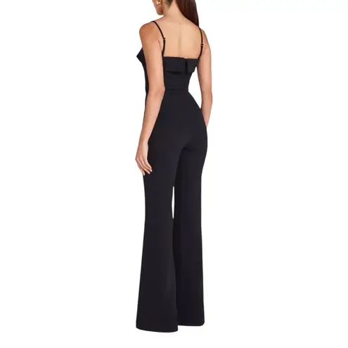 NWT Nadine Merabi Sabrina Sleeveless Wide Leg Black Jumpsuit US 12
