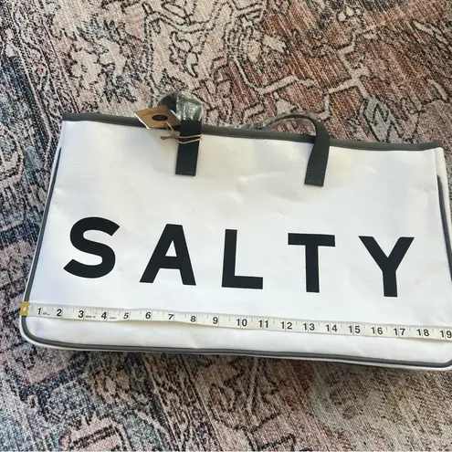 Santa Barbara Design Studio NWT SALTY White Black and Gray Canvas Tote Bag