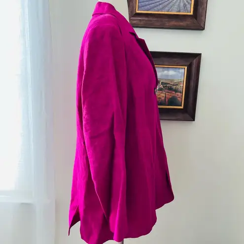 Harvé Benard Harve Benard Pink Linen Blazer Notched Lapel Collar Size 16W