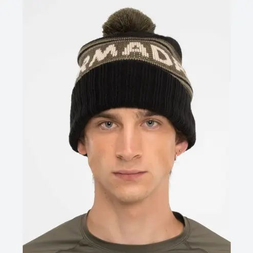Armada Jacquard Knit Pom Beanie. New With Tags. Unisex Black