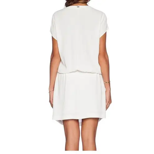 REVOLVE IKKS Dress US 6 EU 38 White Viscose Lace Up Pockets Sporty Casual Chic