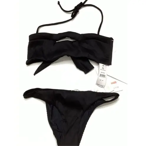 PilyQ New. PQ black pearl teeny bikini. Medium. Retails $149