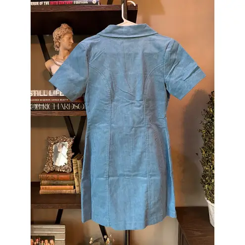 Rolla's Francoise Stretch Corduroy Dress Cornflower Womens Size Medium 10 Blue