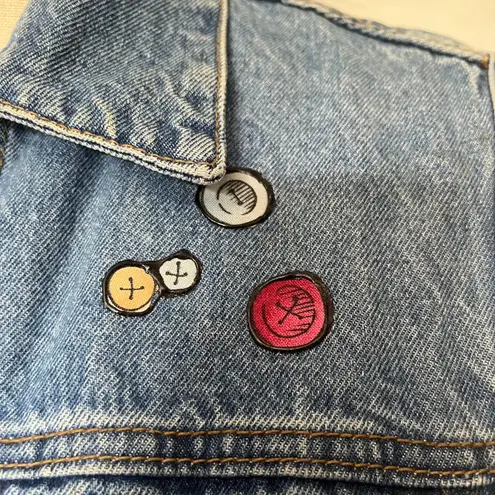 Vtg County Seat Denim Womens Vest Sz S Y2K Moon Stars Boho Western Cottagecore Blue