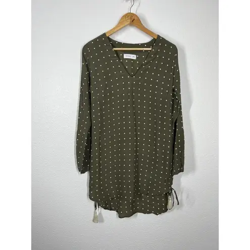 Faithfull the Brand Neroli Mini Dress Size 2 Stephano Print Olive Green