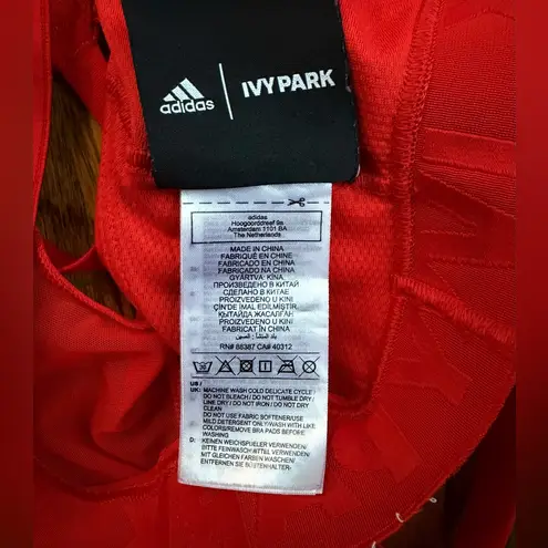 Ivy Park ADIDAS x High Neck Sheer Bra – Red – Size Large