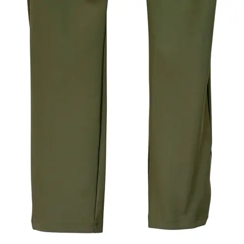 Calia Sculpt Vented Straight Dark Olive Cropped Pants Womens NWT Size Medium Green
