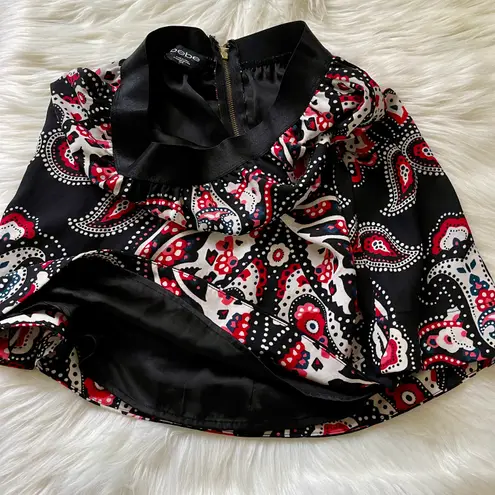 Bebe Droplet Print Flare Skirt Paisley print Size S