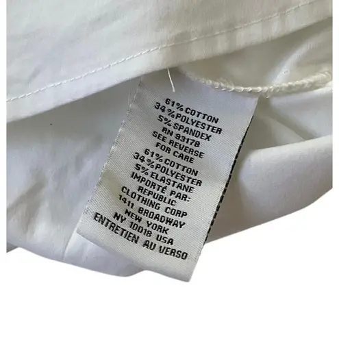 Magaschoni White Oversized Poplin Shirt Women Top Size Medium | 55-3