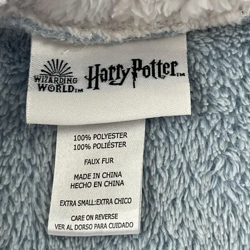 Harry Potter  Wizarding World Fleece Lounge Hoodie Womens Size XS Blue Soft‎ Cozy